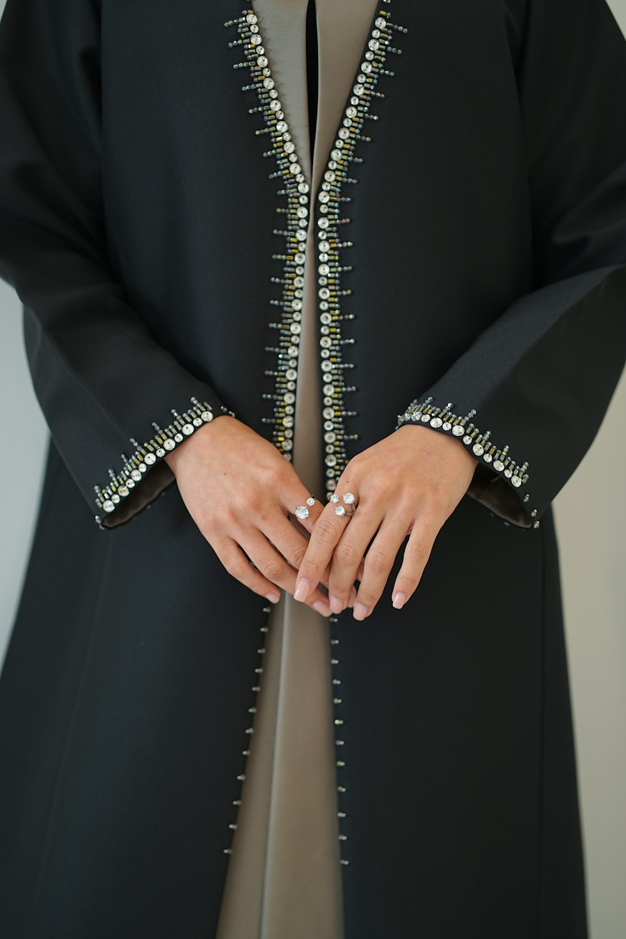Abaya Perles & Strass Nuit